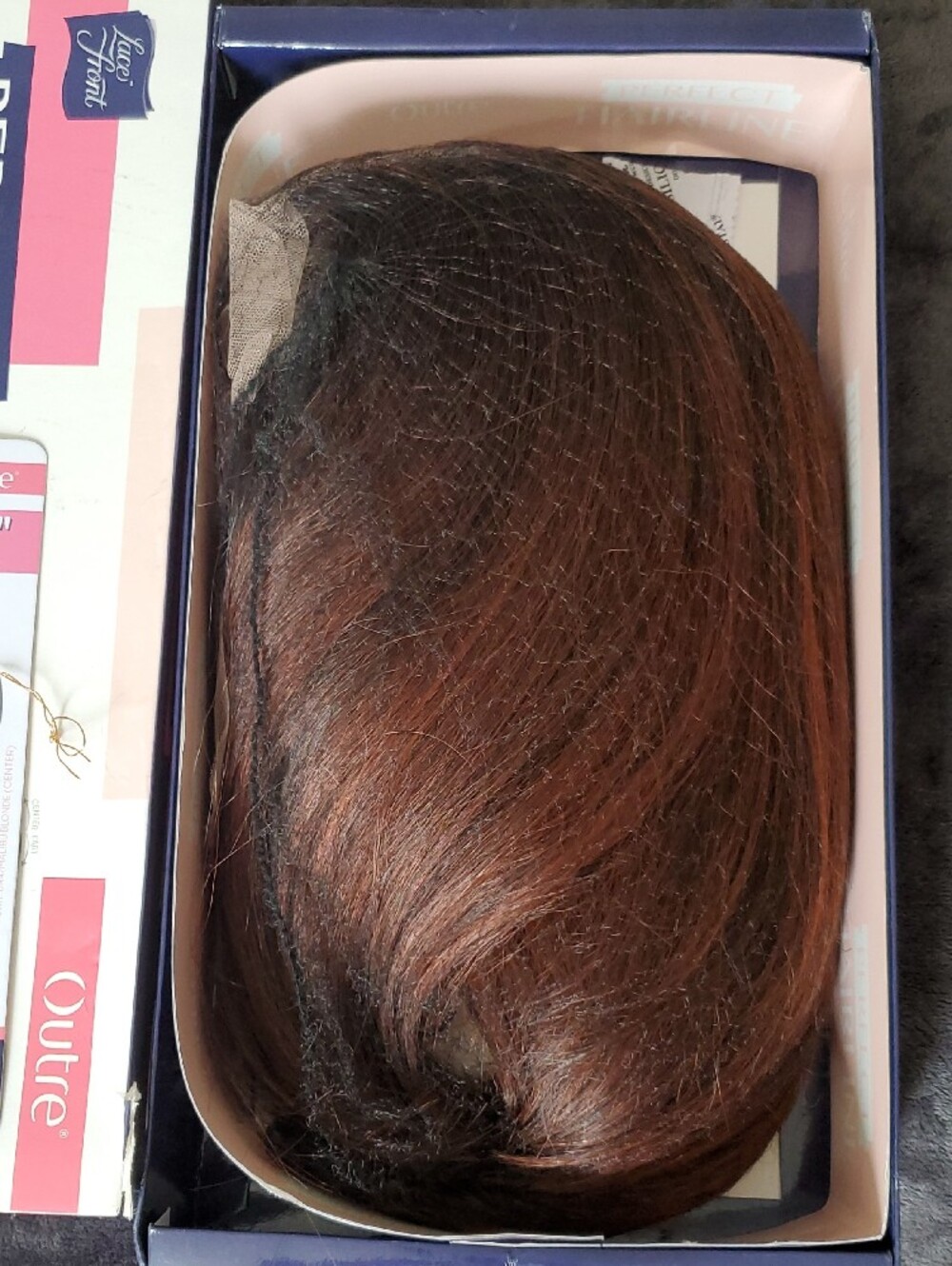 NIB Outre Perfect Hairline Jenisse Lace Front Wig - Ginger Brown